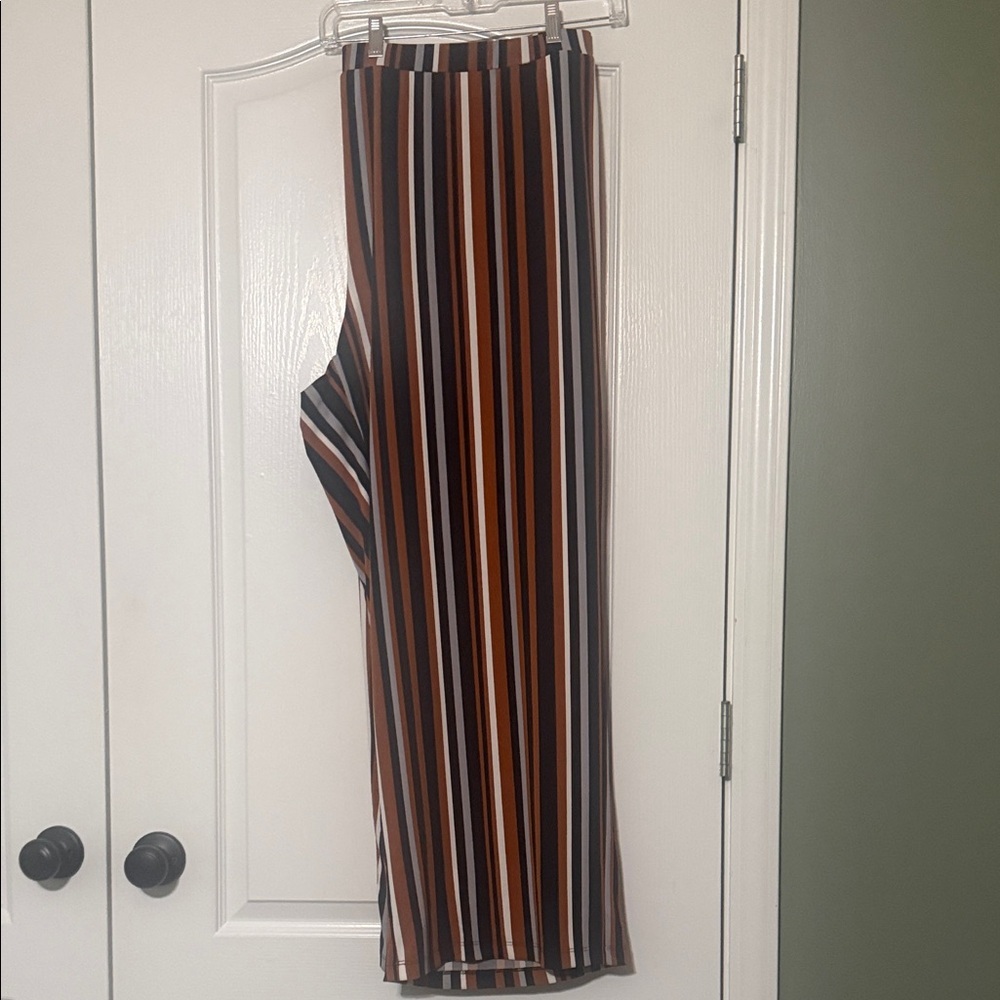 Susan Graver Striped Multicolor Pants Women’s Size 3X